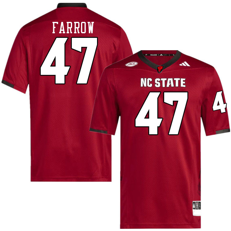 NC State Wolfpack #47 Adrian Farrow College Football Jerseys Stitched-Red